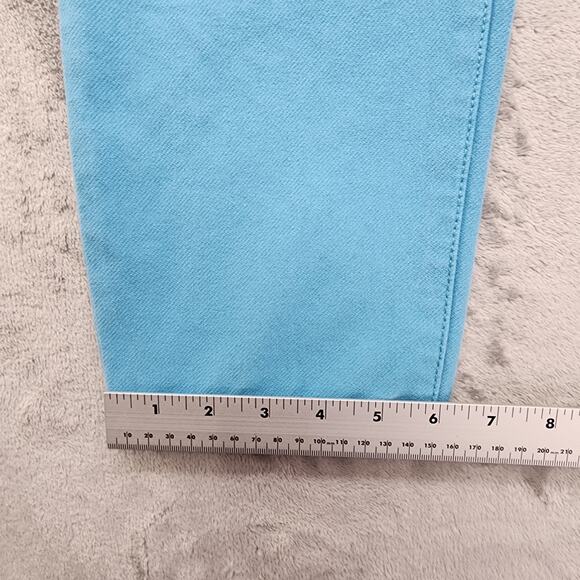 S&Co Pants Womens 14 Blue Low Rise Crop Stretch Twill Skinny Casual Pockets - Picture 12 of 13
